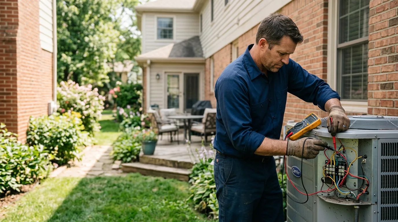 HVAC technician working near Matteson, IL